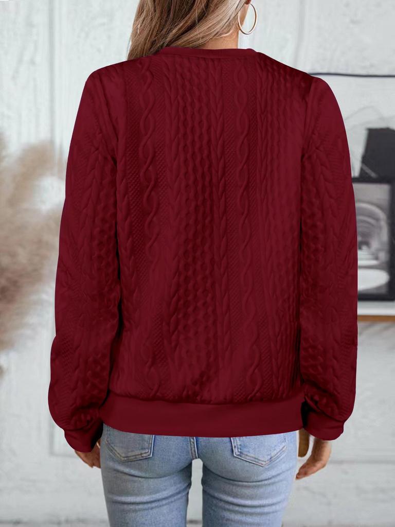 2024 Autumn/Winter European & American Casual Zipper Neckline Long Sleeve Women's Sweatshirt