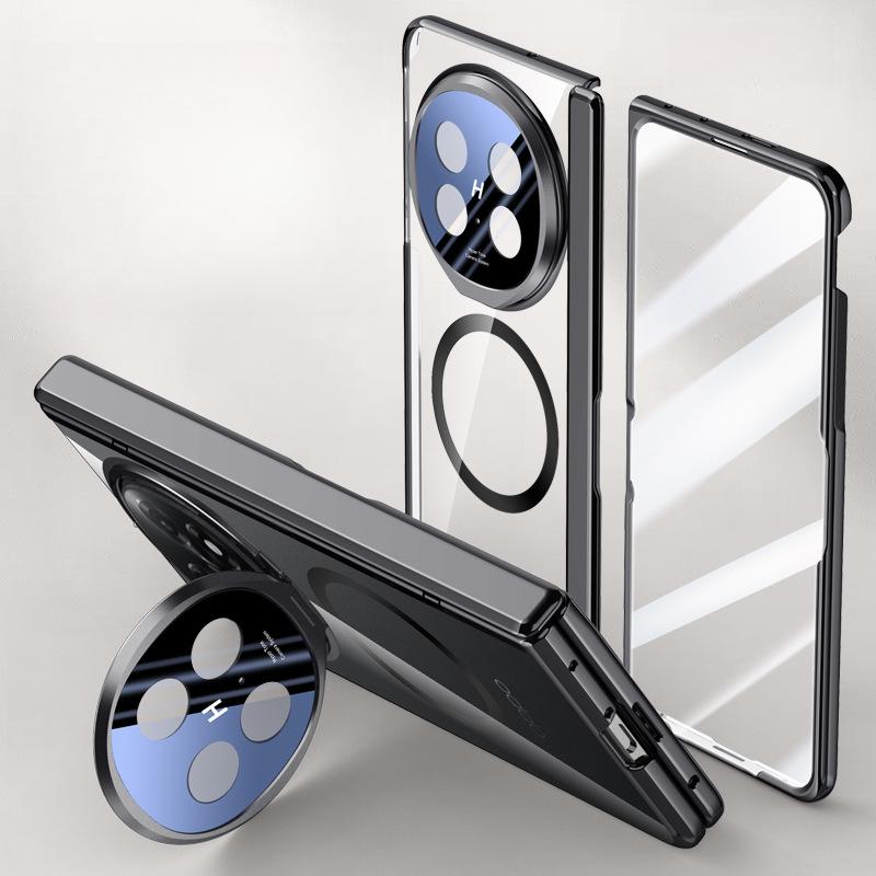 Applicable To The Oppofindn5 Phone Case, Film, All-inclusive Lens, N5 Folding Magnetic Central Axis Hinge, Electroplated