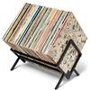 Vinyl Record Storage Rack Heavy Duty Metal Home Office Multi-purpose Matte Black Book Magazines Files Albums Vinyl Record Holder Organizer Stand