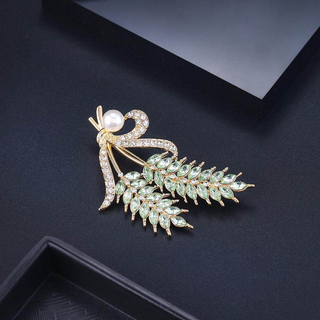 Premium Wheat Ear Brooch Women's Summer Cheongsam Accessories Corsage Metal Jewelry Men's Hat Pendant Decorative Pin