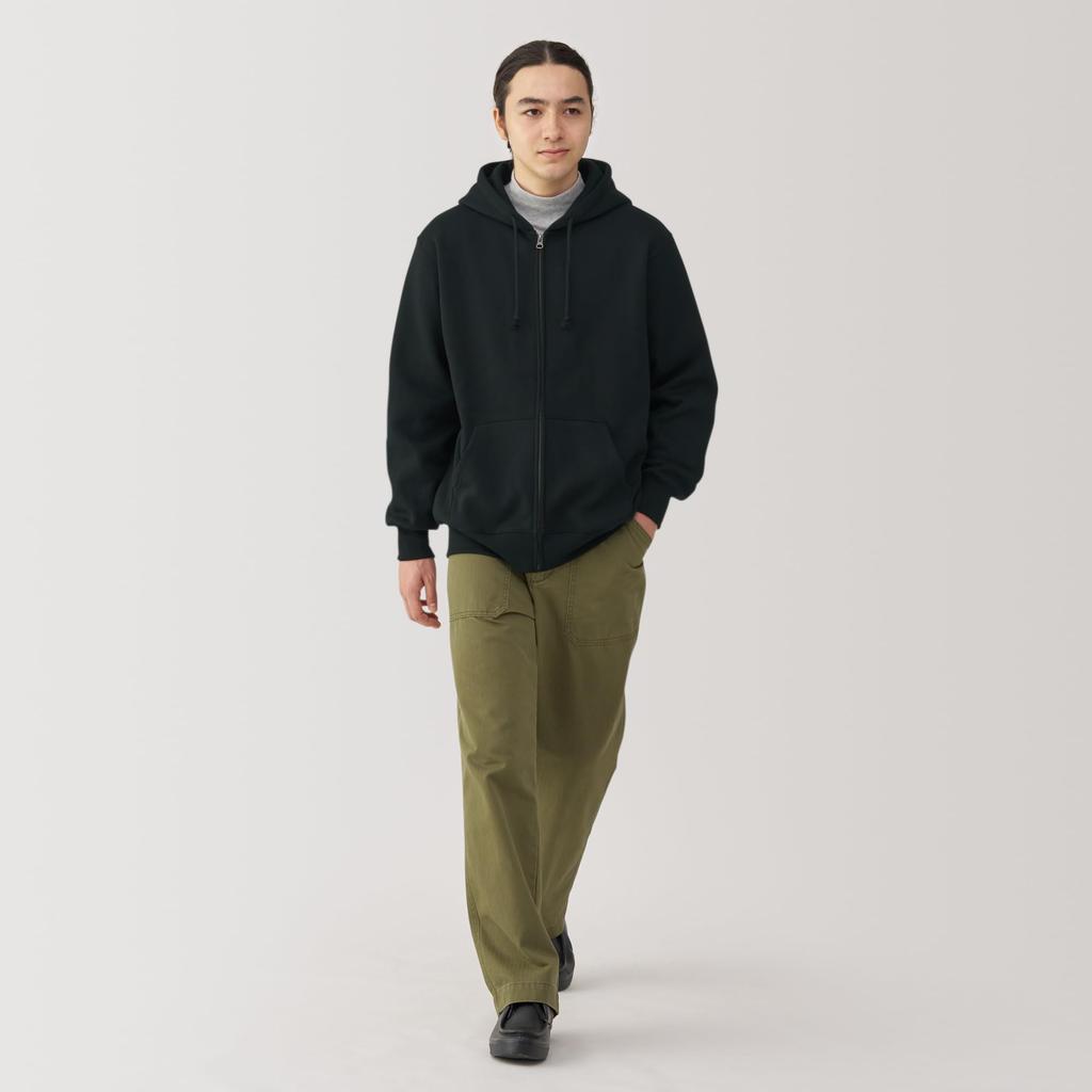 MUJI Sweatshirt Full Zip Parka AB1NQA4A Black S Men's Men's Men's