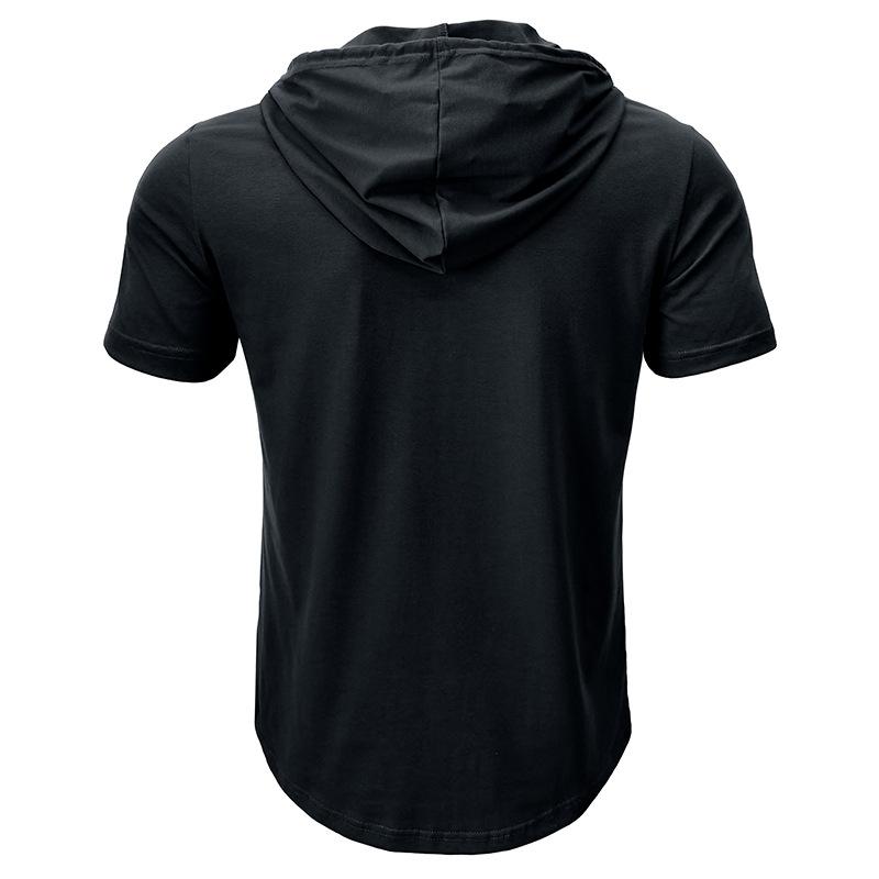 Men’s Short Sleeve Hooded Henley Shirt
