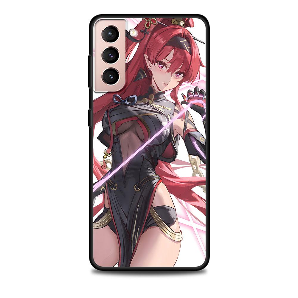 

Yinlin Wuthering Waves Case for Samsung Galaxy S23 S10e S10 S21 FE S22 S9 S24 Ultra S20 Plus Soft Black TPU Phone Cover Bumper Samsung S9