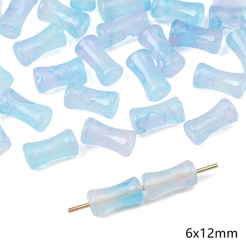 20pcs Blue Color Crystal Glass Loose Space Beads for Bracelet Necklace DIY Jewelry Craft Making Beads