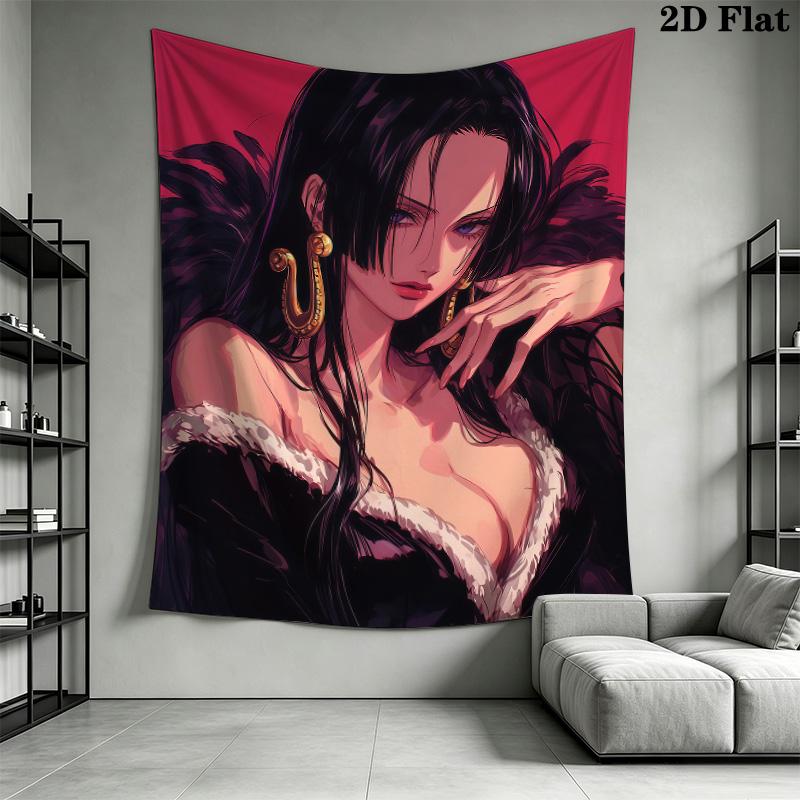 Boa Hancock Wall Tapestry Aesthetic Wall Hanging Printed Fabric Blanket Decorative Tapestries For Bedroom Living Room Home Decor