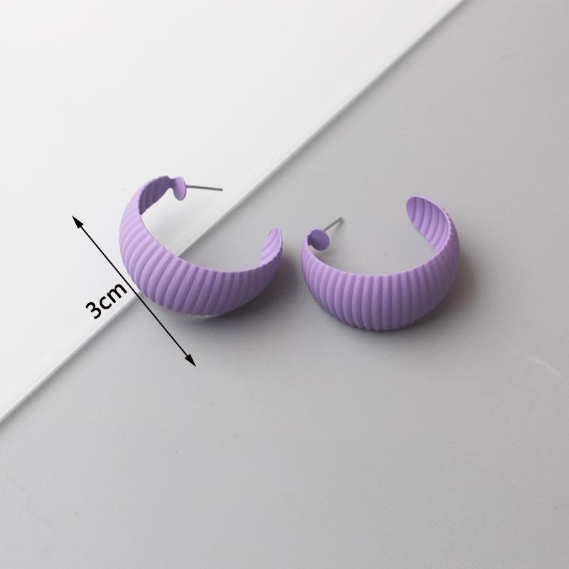 Purple Color Women Dangle Earrings Small Round Unusual Earrings Fashion Flower Butterfly Hanging Earrings Pendientes Mujer