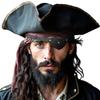 Gothic Leather Pirate Eyepatch: Adjustable Halloween Costume & Creative Cosplay Prop