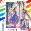 Princess Stained Glass Dress Oil Painting Hand Painting Coloring Painting Handmade Diy Home Decoration Gift