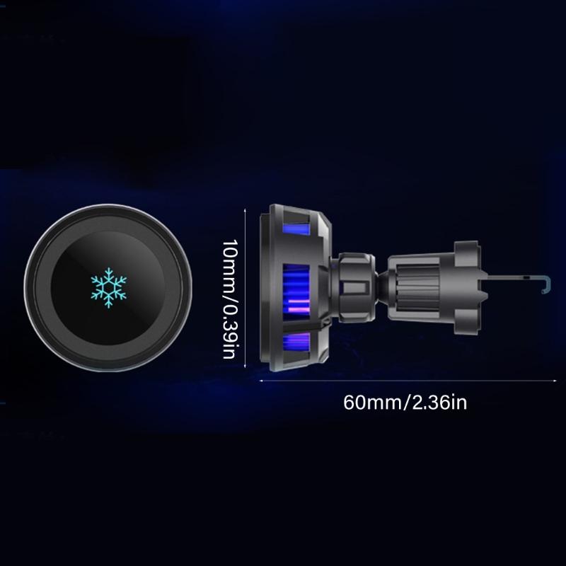 15W Fast Charging Phone Mount Support Rack Holder with Semiconductor Cooling System and Colorful Lighting for Smartphone