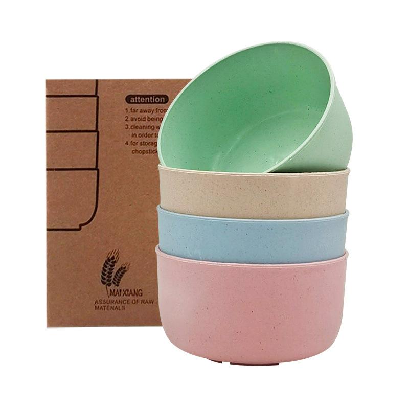 Wheat Straw Bowl, Thickened Anti-drop Rice Bowl, Soup Bowl, Student Instant Noodle Bowl, Public Bowl, Round Wheat Fragrant Bowl.