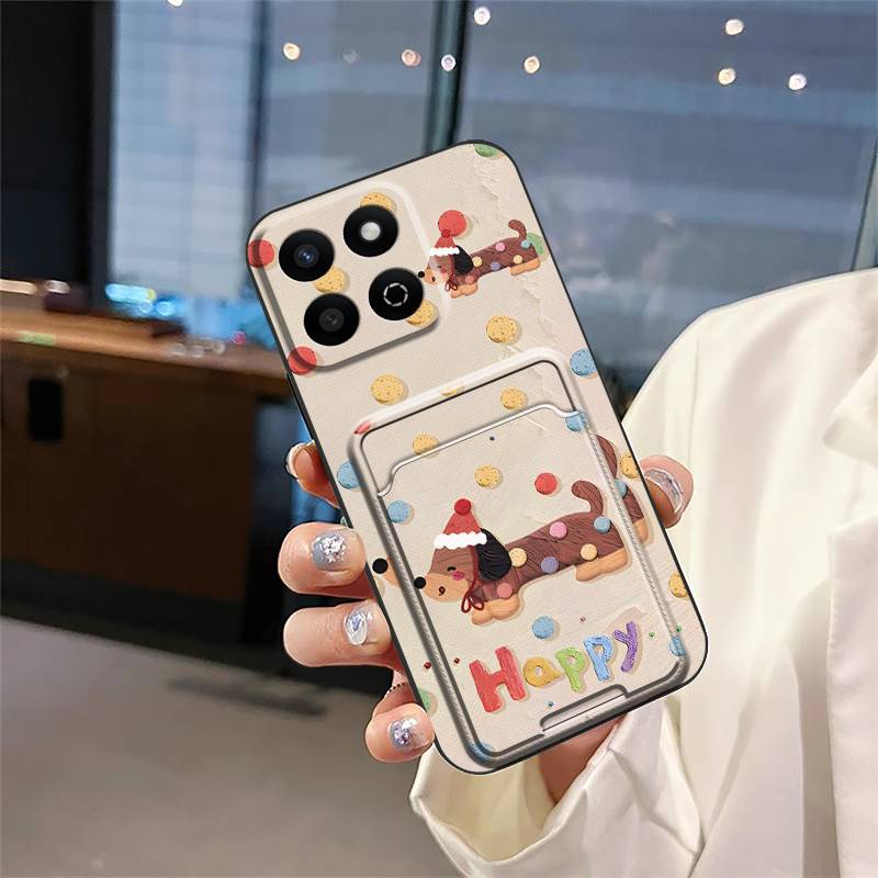 Card slot Full wrap Phone Case For Honor Play60 Plus/Honor200 Smart/X7C/Play9T protective Graffiti Anti-knock Cartoon