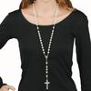 Glow In The Dark Rosary Beads Necklace Cross Pendant Necklace - Luminescent Catholic Rosary Religious Jesus Chains For Women Men