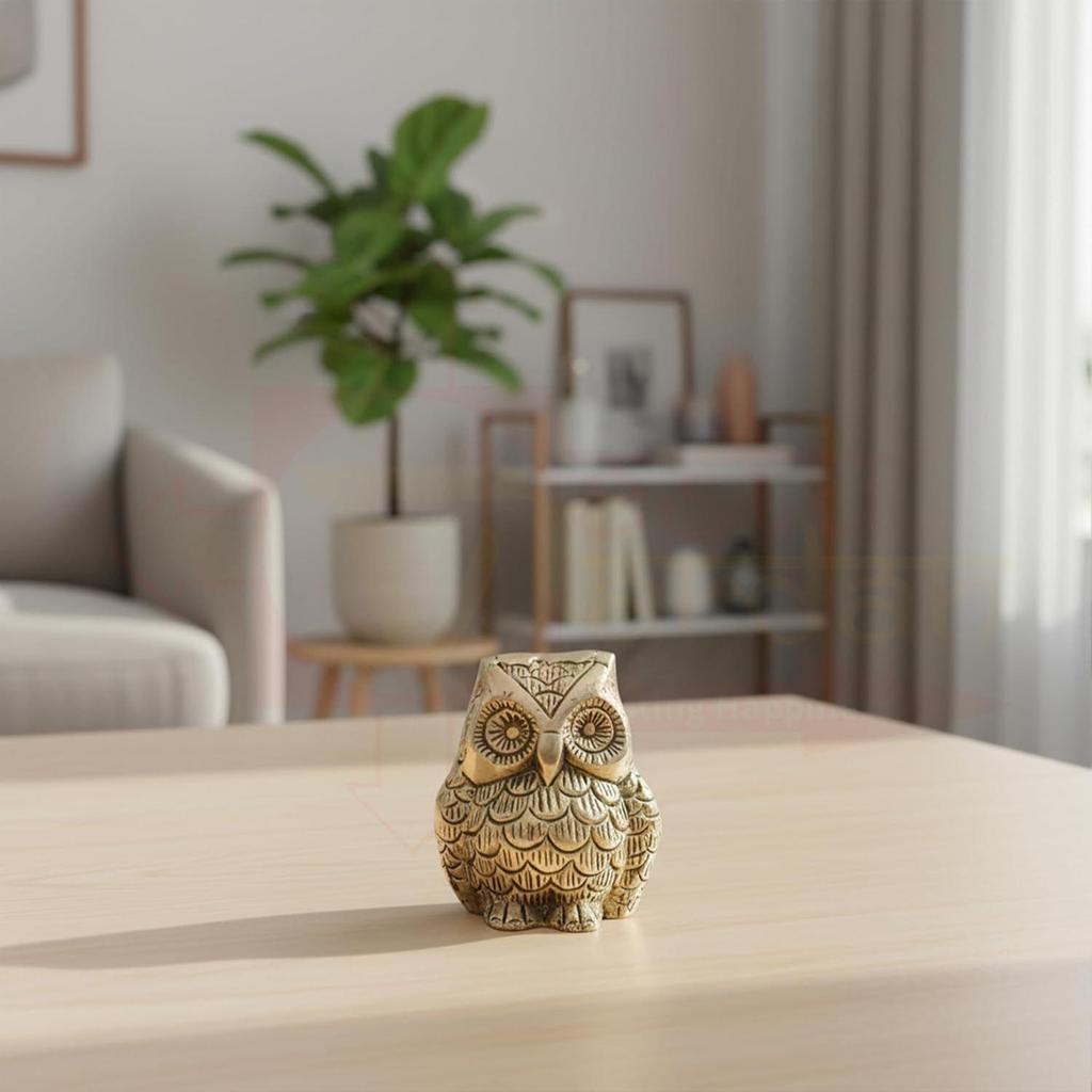 Brass Owl Statue |Zonal Placement-WestOwl Statue for Good Luck