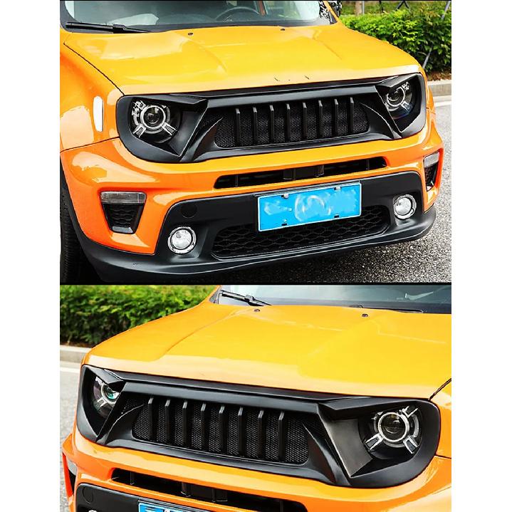 For 2016 17 18 19 20 21 22 23 Jeep Renegade Racing Grills Matt Carbon Grille Air Intake Styling Exterior Tuning Accessories Part