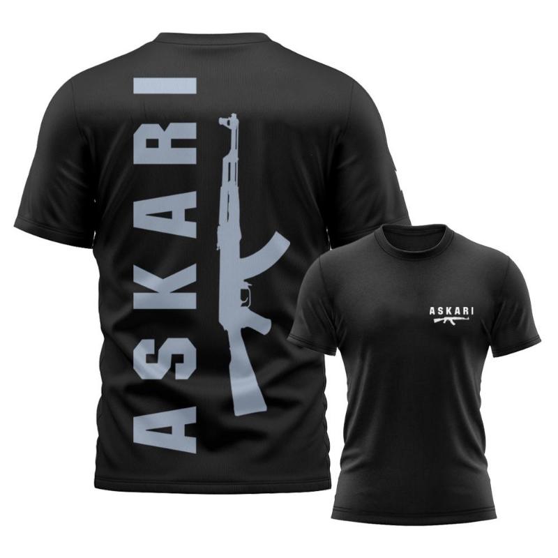 Askari Boxing Fighting Men's T Shirt Summer Sports Fitness Breathable Round Neck Short Sleeve Tops Outdoor Trainning Clothing