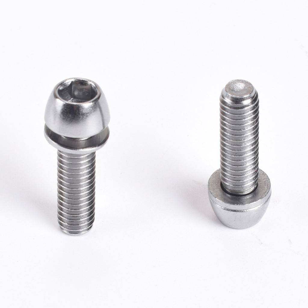 10Pz Viti Manubrio Bici Bulloni Manubrio Bici Bulloni Testa Conica Viti con Rondelle Parte Manubrio Sterzo Bici M5x20mm