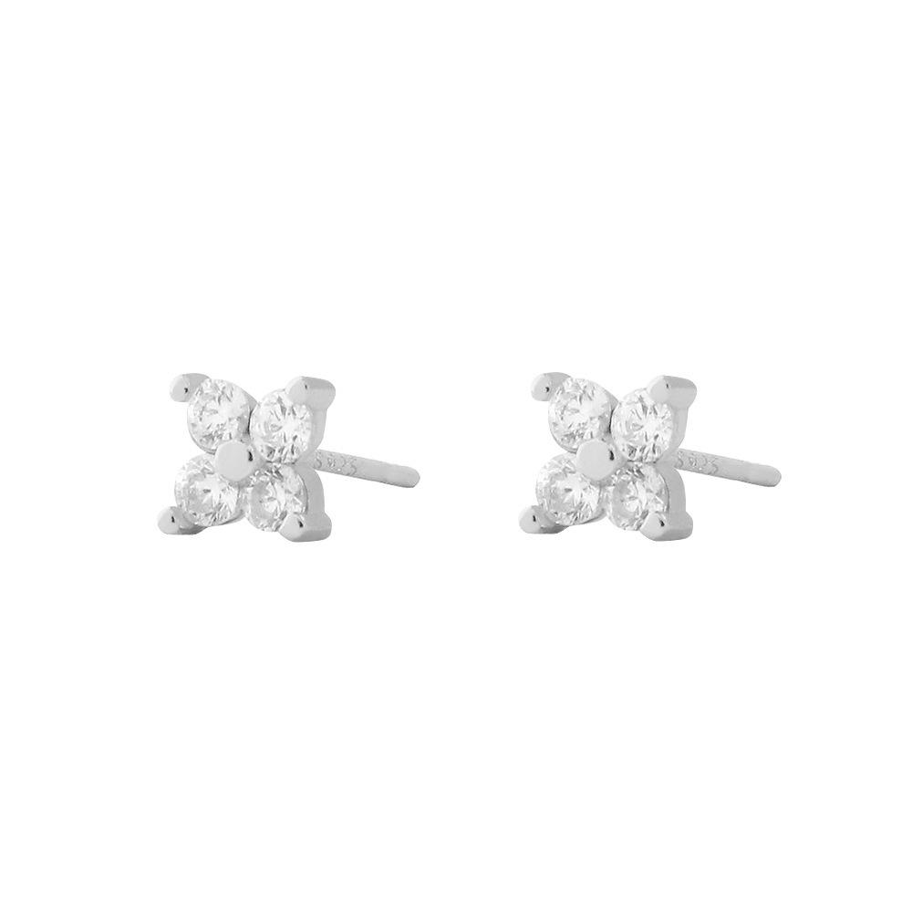Exquisite Four-Leaf Clover Jewelry Set: S925 Sterling Silver Necklace, Bracelet & Earrings for Women. S925 Silver
