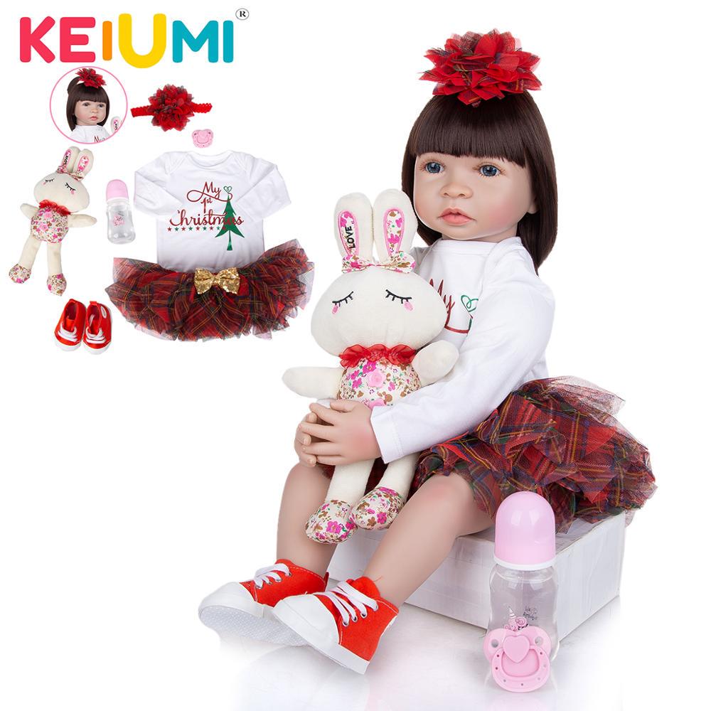 

KEIUMI, новый дизайн, 60 см, кукла реборн для малышей, реалистичная принцесса для девочек, живая Bebe Reborn для детей, рождественский подарок, лучший товарищ по играм