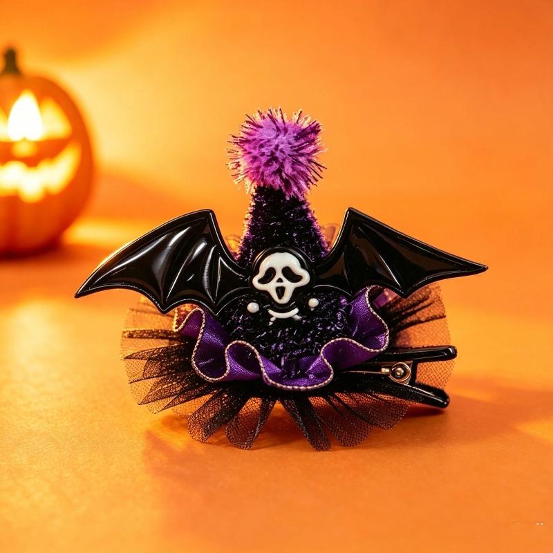 New Halloween hairpin Pumpkin ghost hairpin children adult funny holiday hairpin party headdress