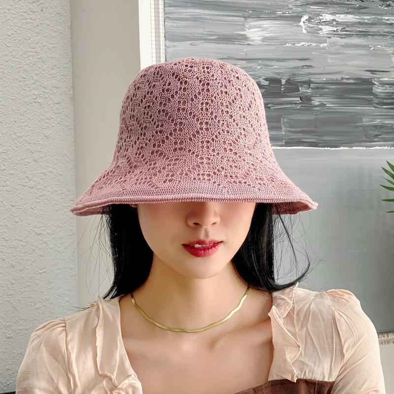 Summer Hat Sun Protection and Sunshade Hat Hollowed Out Sun Hat Spring and Autumn Woven Fisherman Hat