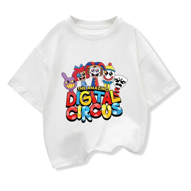 New Kids Clothing The Amazing Digital Circus Anime Graphic T-Shirt Children Summer Cartoon Short Sleeve Tee Fashion Clothes