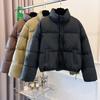 Winter new ebay fashion stand-up collar temperament short drawstring warm cotton-padded clothes Korean small cotton-padded jacket