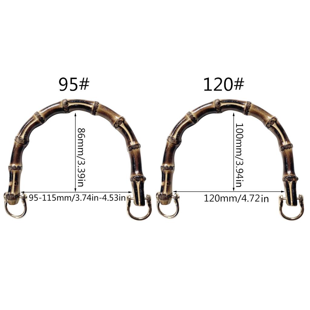 Taschengriff U-Form Bambusimitatgriff für Dame Frauen DIY Geldbörse Handgefertigt Handtasche mit Gliederschnalle Taschenzubehör