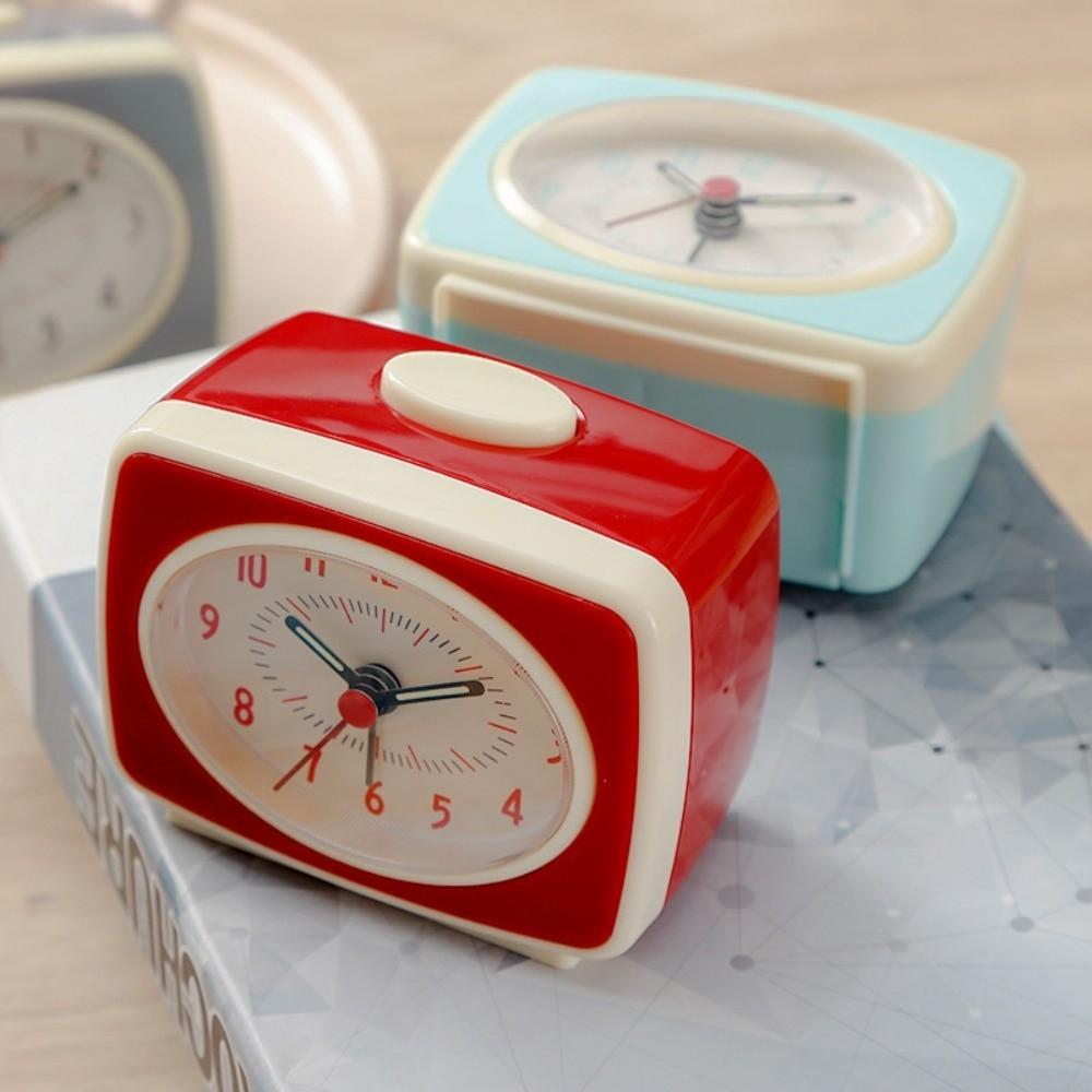 

Battery-Powered Electronic Clock Non Ticking Desktop Clock New Silent Alarm Clock Bedroom червоний