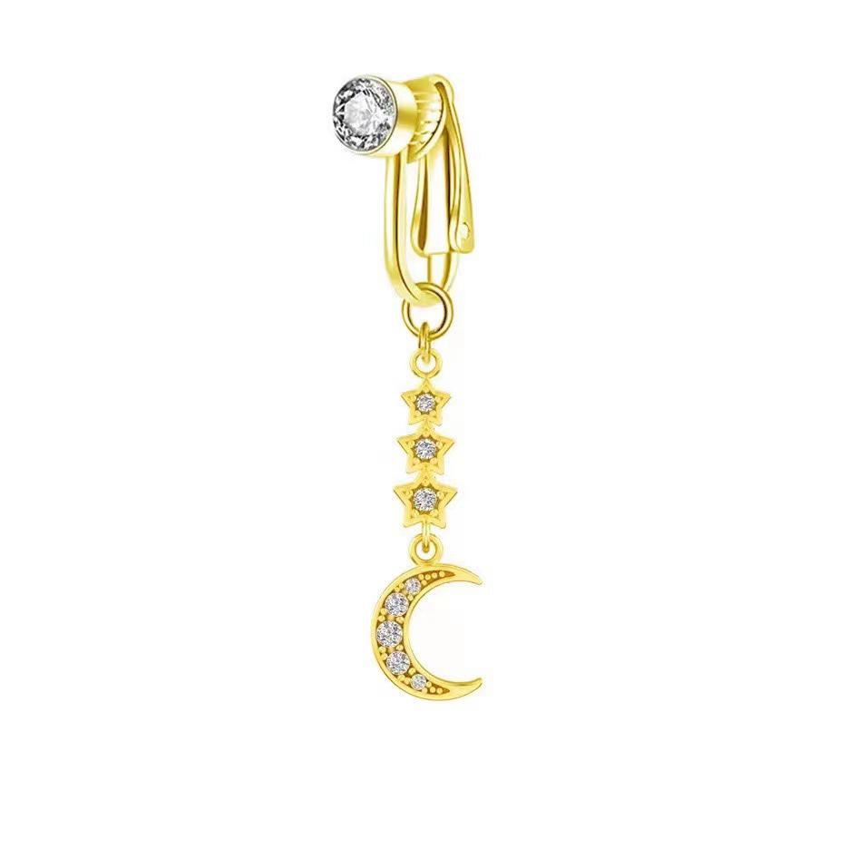 Stylish No-Clip Navel Ring and Stud Collection