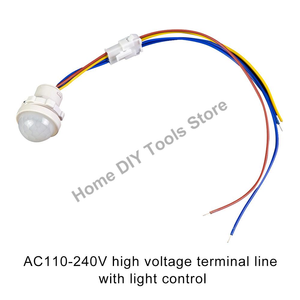 Infrared Motion Automatic Light Sensor IR Detector Switch DC 12V 24V AC 110V 220V Human Body Induction Night Lamp