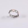 Korean Style Bestseller: Light Luxury Silver Open Ring with Pink Heart Patchwork Decoration for Women