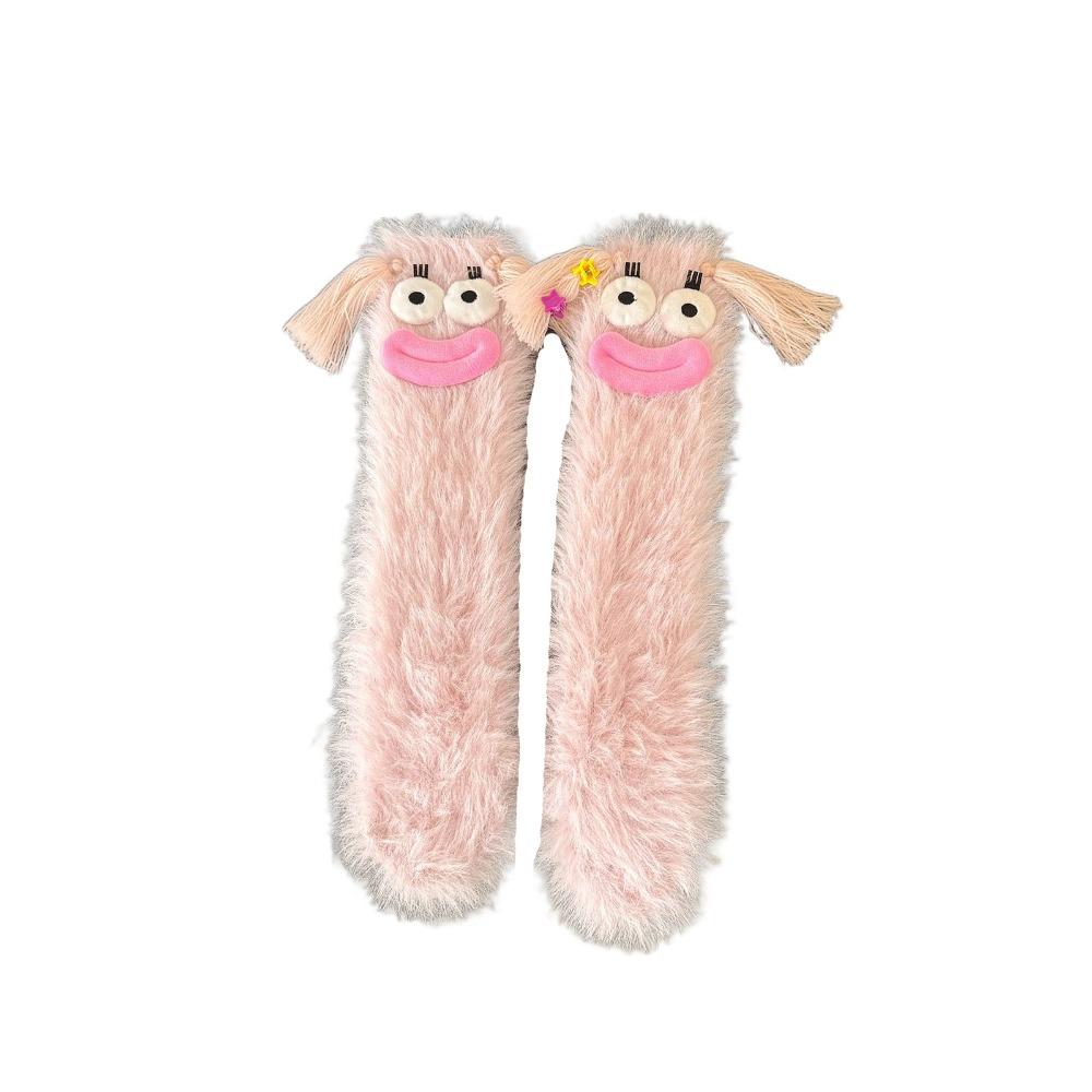 Cartoon Funny Tube Socks Plush Furry Plush Sock Cute Floor Stockings Women  Gifts