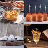 100pcs cocktail picks Cocktail Skewer Disco Fruit Toothpicks Long Delicate Bamboo Toothpicks Fruit Sticks Disco Ball Stir Sticks