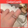 Bague Géométrique Cœur Élégante Style Coréen Pour Femmes Accessoire Tendance Réglable