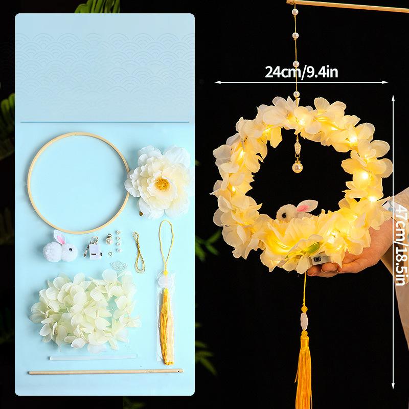 Chinese Paper Lantern Mid- Autumn Festival Lanterns Japanese Lantern Wedding Accessorie Autumn Decor DIY Material Pack