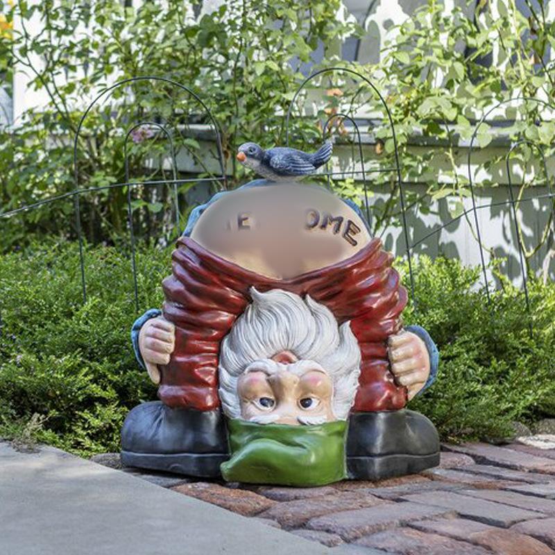 

Upside-down Dwarf Ornaments Home Courtyard Design Dolls Outdoor Welcome To The Door