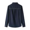 Women's Velvet-Lined Denim Shirt Jacket - Spring 2026 Topstitch Design