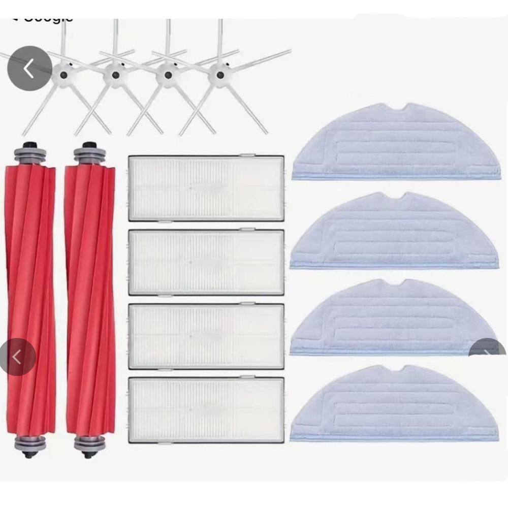 Compatible Accessories for Roborock S7/T7S Plus: Main Roller Brush, Rag, Dust Bag, Filter