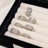 New Xiaoxiangfeng Rhombus-Shaped Woven Zircon-Inlaid Open Ring, Light Luxury, High-End, Niche Design, Simple Jewelry Women