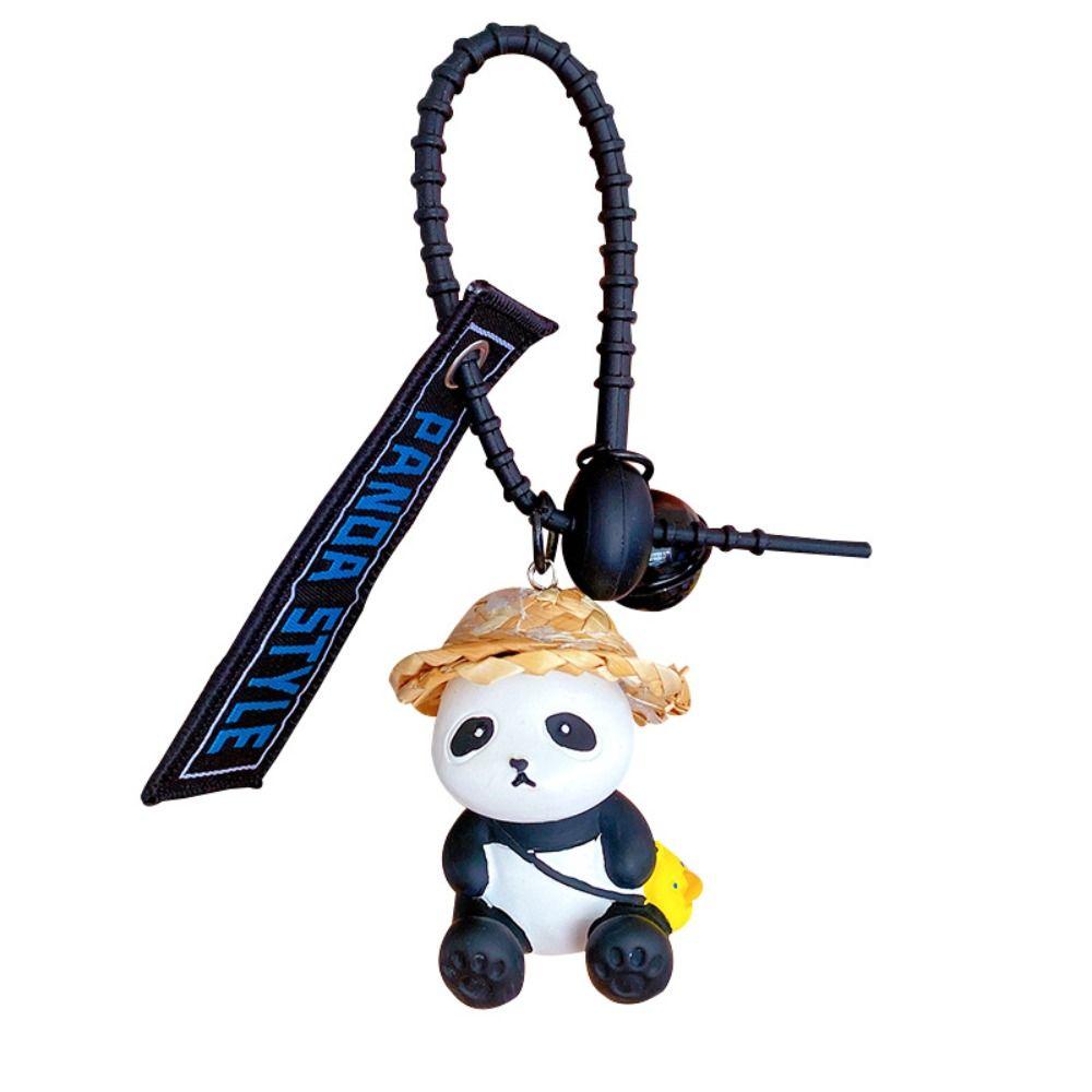 

Kawaii Animal Car KeyChain Cartoon Doll Keychain Straw Hat Panda keychain Children Gift