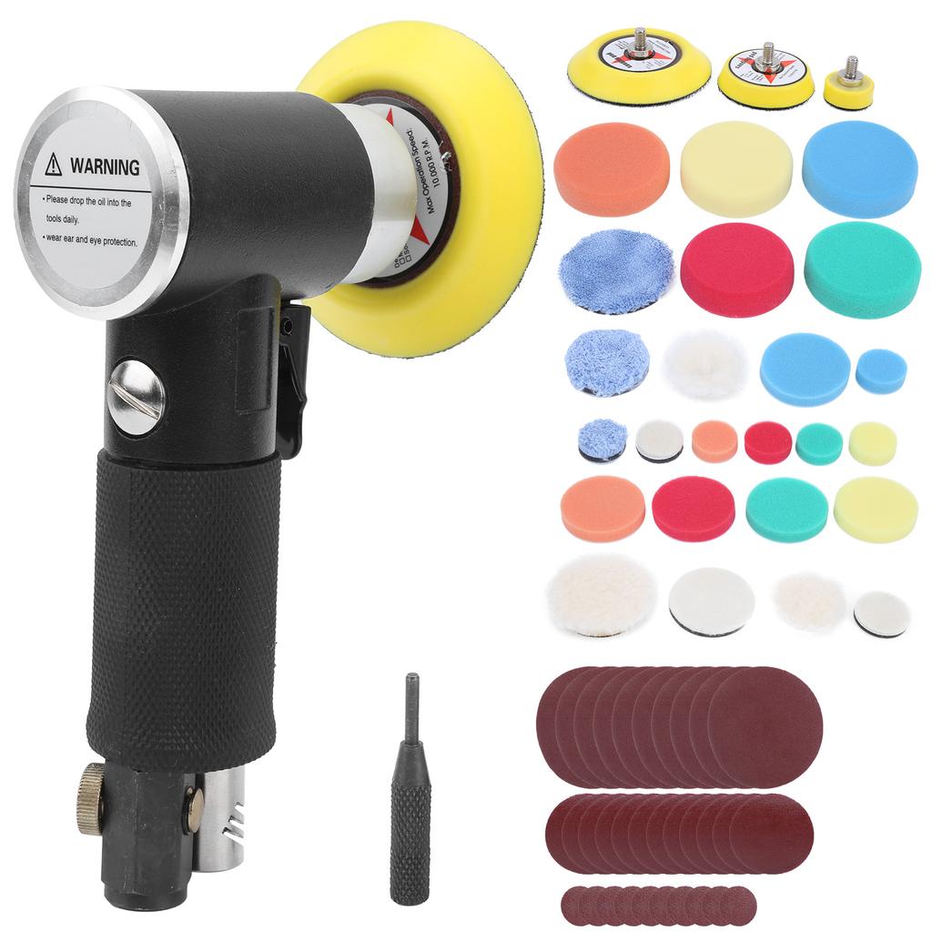 60Pcs Air Sander Black Eccentric Pneumatic Car Waxing Polishing Sanding Machine AT1500H60Japanese