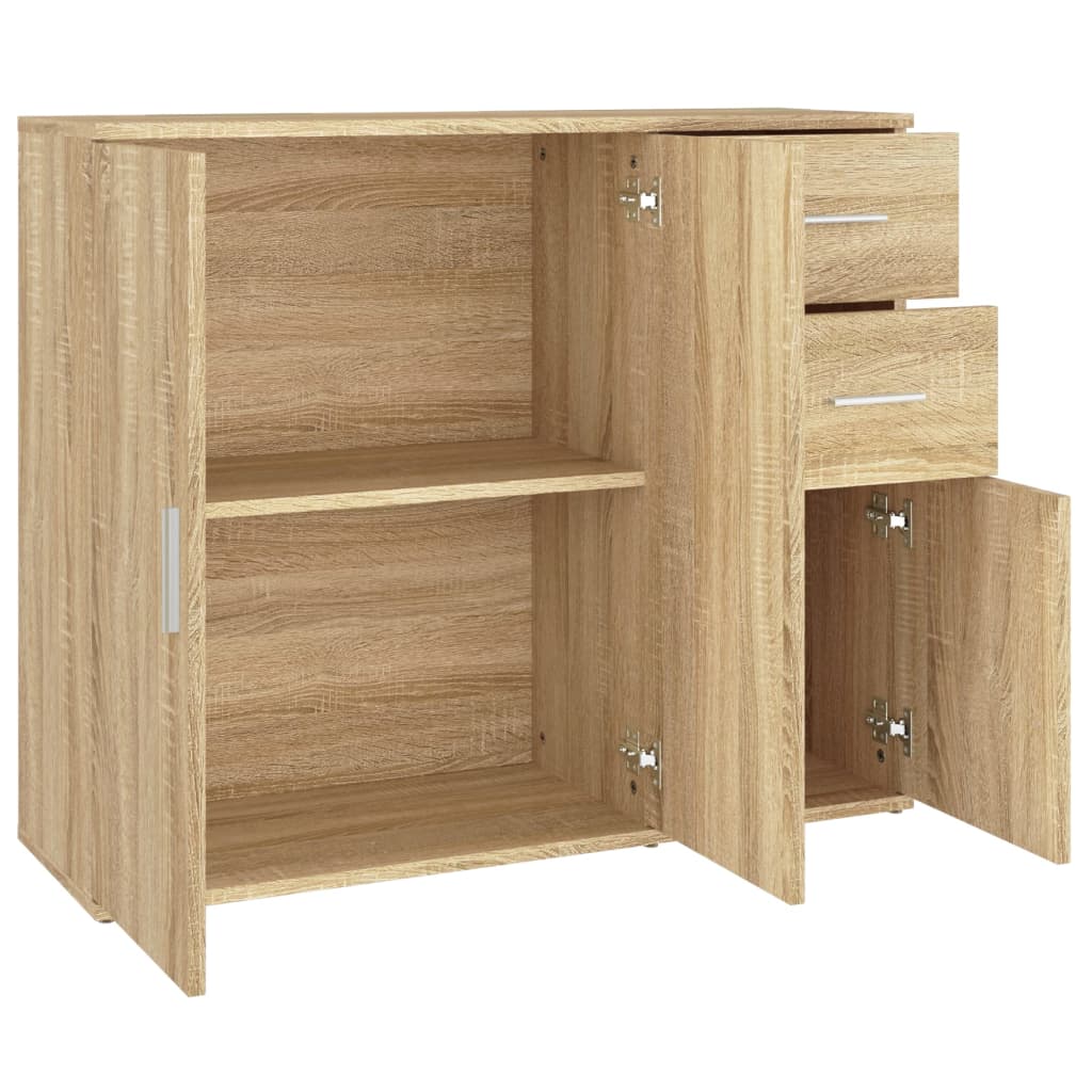 Vidaxl Szafka, Dąb Sonoma, 91X29,5X75 Cm, Materiał Drewnopochodny