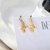 Trendy Geometric Bear Earrings for Women - Irregular Circle Ear Studs in Exaggerated Cold Style