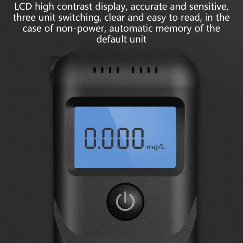 Professional Alcohol Tester with Digital Blue LCDDisplay High Precisions Alcohol Meter Accurate Promille Meter for Home