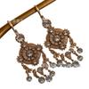 New French Court Style Earrings Set With Diamonds Zircon Tassels Antique Round From Manufacturer