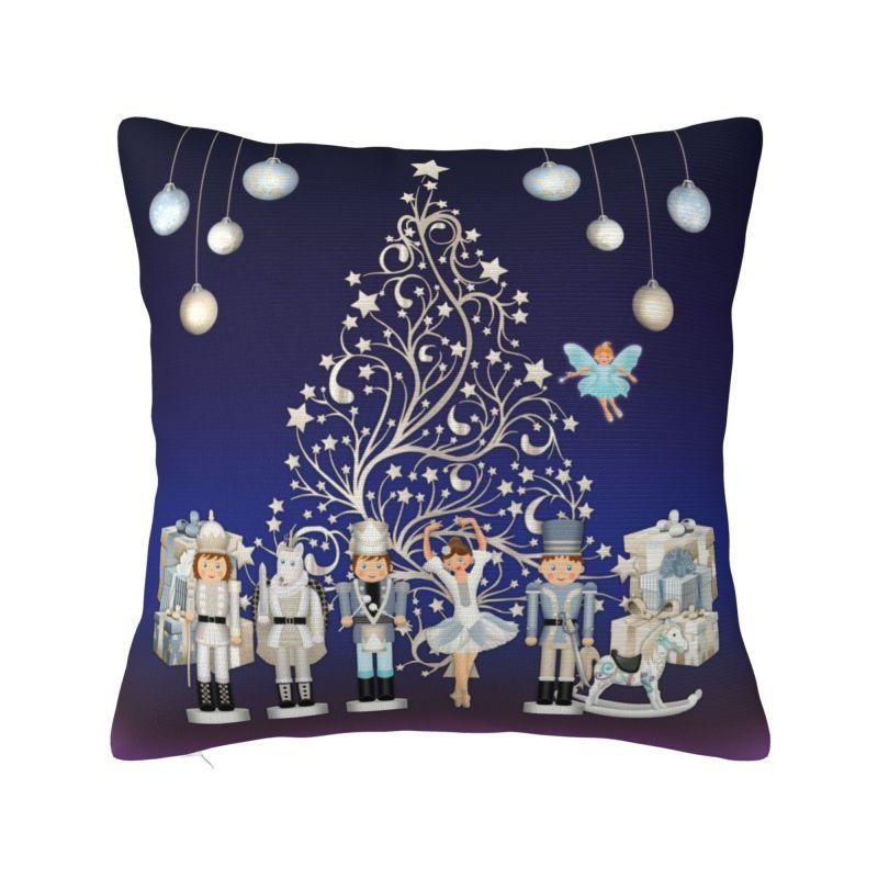 Nutcracker Soldier King Pillow Covers Decorative Cartoon Christmas Nutcrackers Nordic Cushion Cover Car Pillowcase