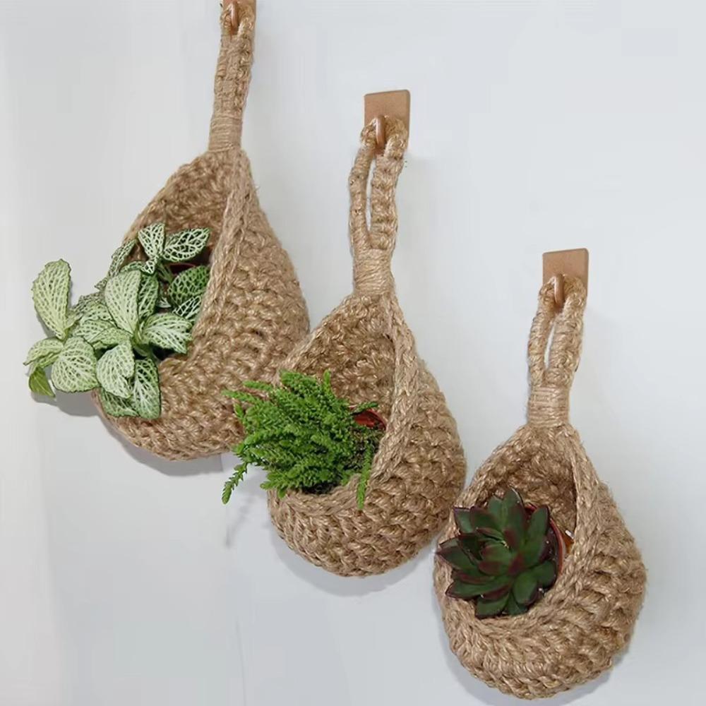 Simulated Rattan Fruit Vegetable Basket Woven Hanging Basket New Storage Basket  Home Decoration