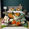 Butterfly Duvet Cover Set Butterfly Plum Branch Pattern Bedding Set Soft Bedclothes Twin Queen King Size Polyester Qulit Cover