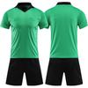 Professional Men's Soccer Referee Uniform Men Turn-down Collar Football Referee Clothes Short Sleeve Judge Jacket Three Pockets