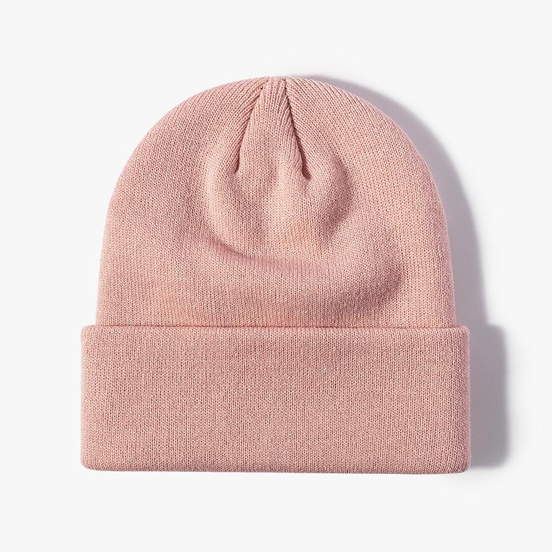 Schwarz Weiß Blau Beige Rosa Rot Grün Strickmütze für Jungen Mädchen Herbst Winter Warme Skullies Beanie Erwachsene Kinder Hüte & Mützen